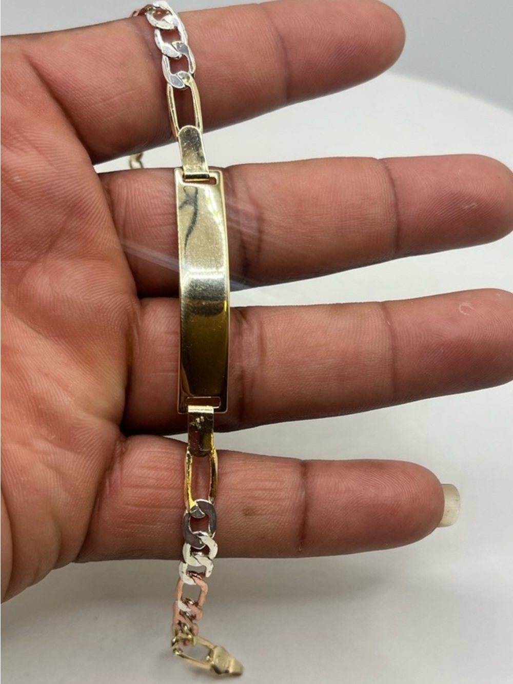 New men’s 14K gold filled bracelet chain thick 8 inch